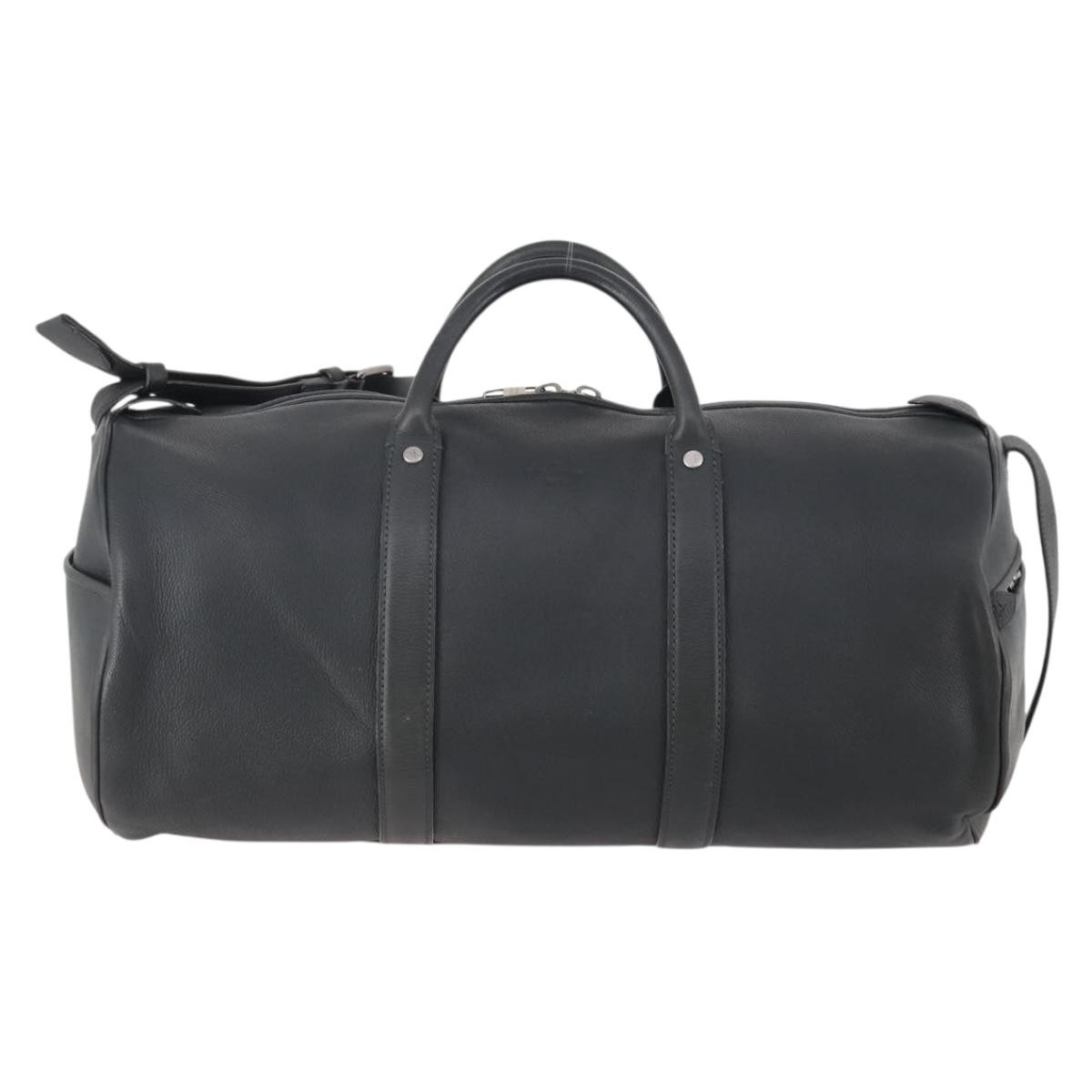 Louis Vuitton Aerogram Keepall Bandouliere Leather Black Leather Travel Bag Bag (Pre-Owned)