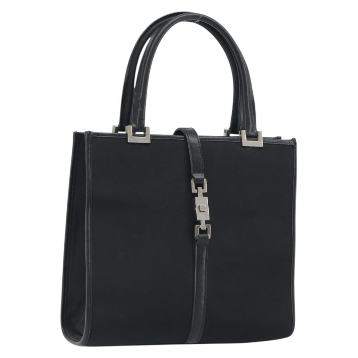 Gucci Jackie Gg Canvas Black Canvas Tote Bag Bag (Pre-Owned)