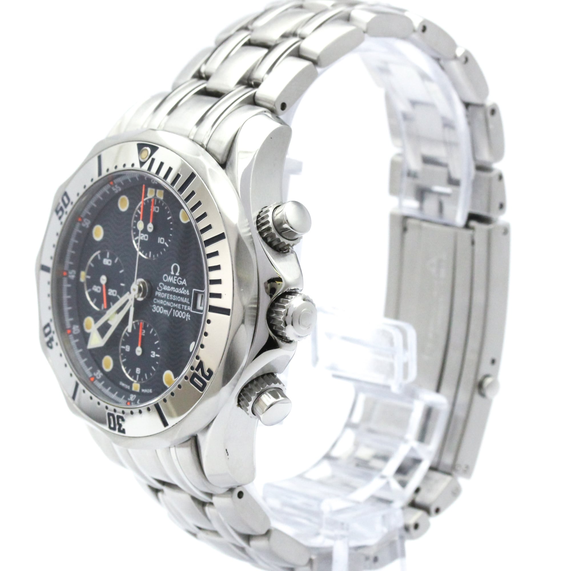 Omega Seamaster Diver 300M Chronometer Chronograph Automatic Stainless Steel Watch PreOwned