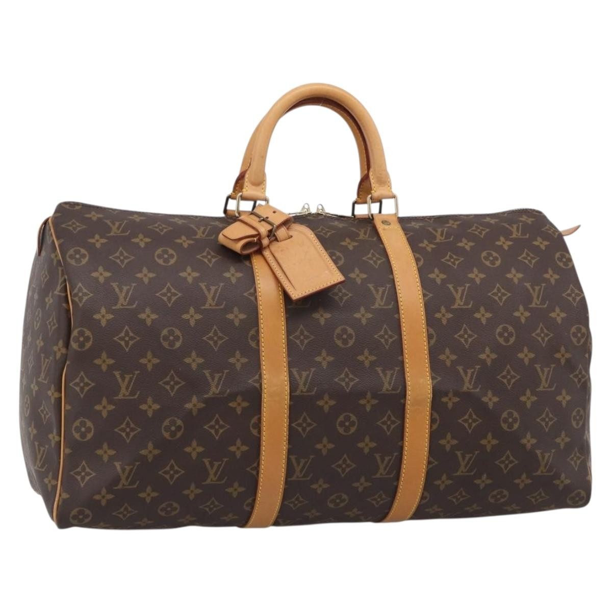 Louis Vuitton Keepall Monogram Canvas Brown Canvas Travel Bag Bag (Pre-Owned)