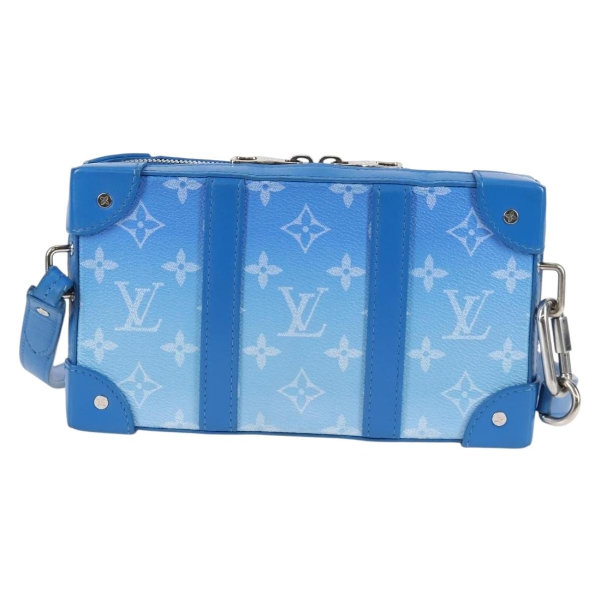 Louis Vuitton Soft Trunk Pouch Monogram Canvas Blue Canvas Clutche & Pouche Bag (Pre-Owned)