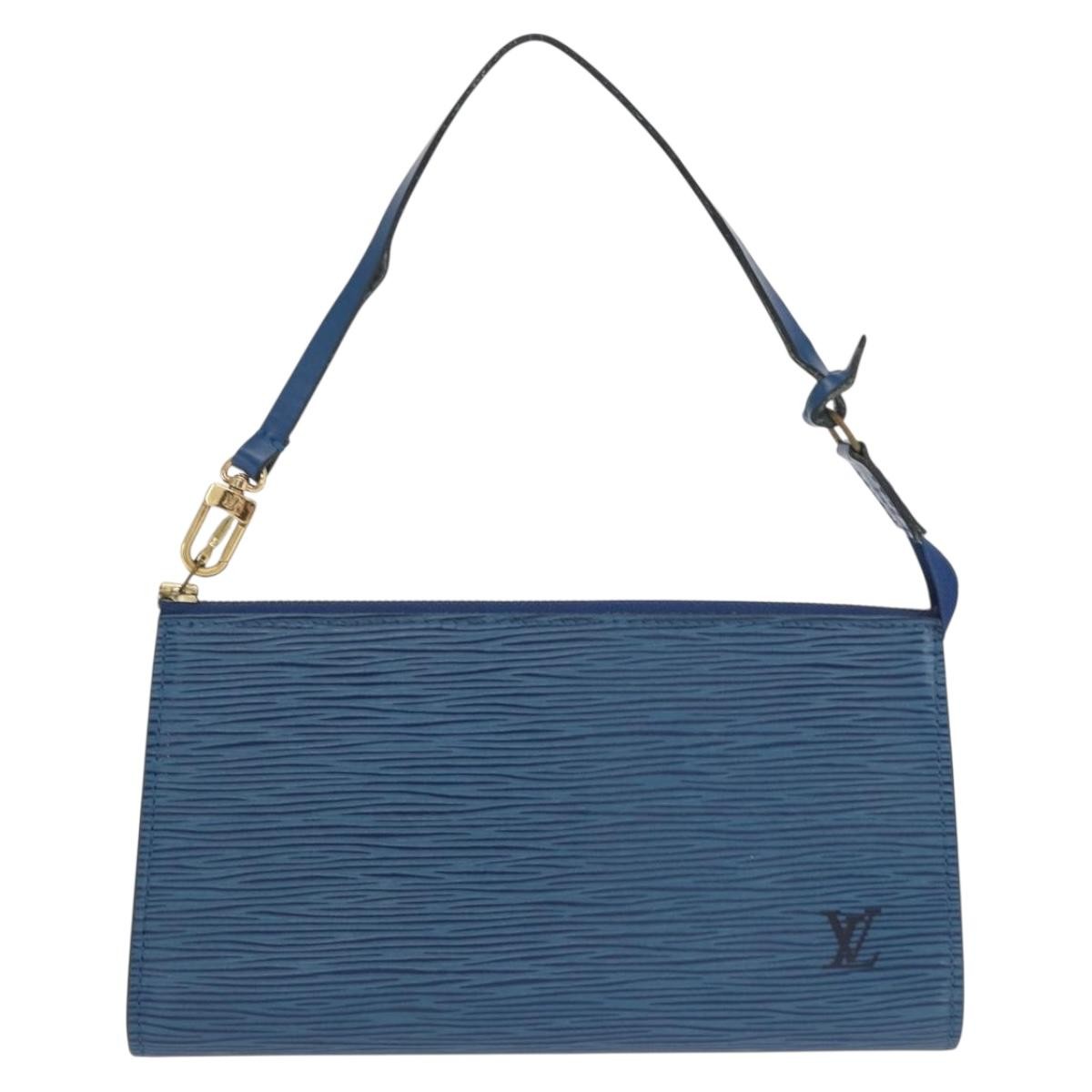 Louis Vuitton Pochette Accessoires Epi Leather Blue Leather Wallets Accessory (Pre-Owned)
