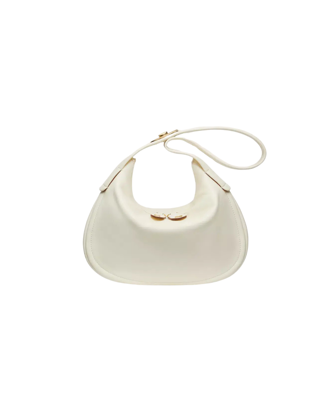 Valentino Garavani Very V Ruffle Convertible Chain Clutch Studded Leather White Leather Clutche & Pouche Bag (Pre-Owned)