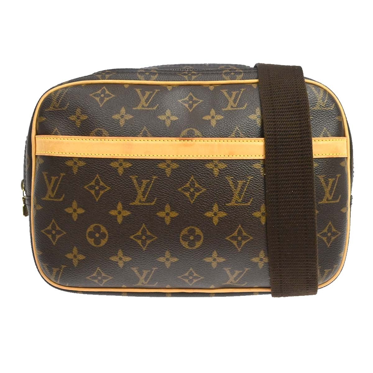 Louis Vuitton Reporter Monogram Canvas Brown Canvas Shoulder Bag Bag (Pre-Owned)