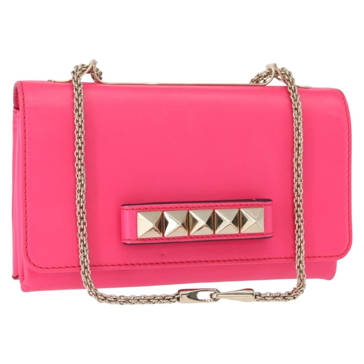 Valentino Garavani Va Va Voom Clutch Leather Pink Leather Clutche & Pouche Bag (Pre-Owned)