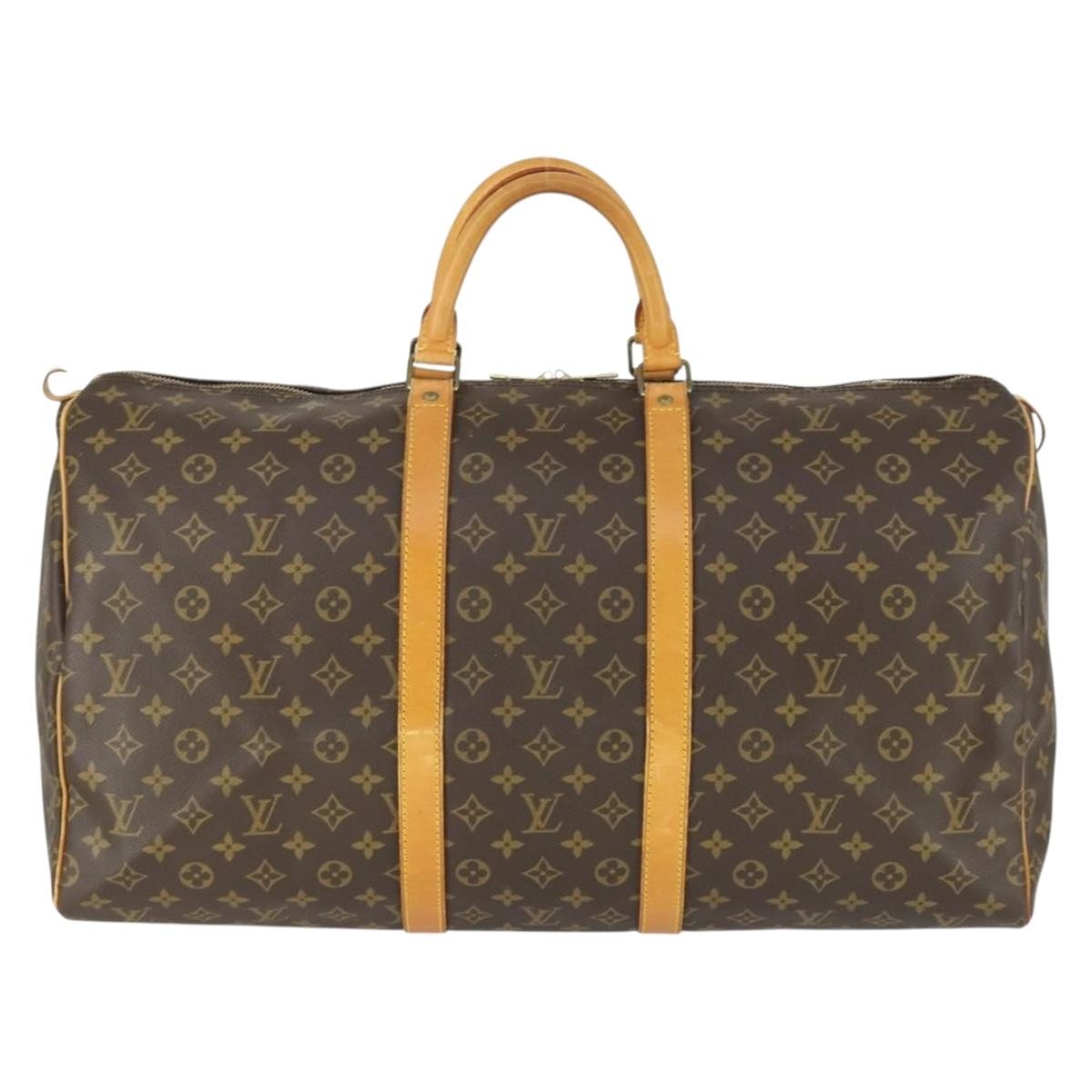 Louis Vuitton Keepall Monogram Canvas Brown Canvas Travel Bag Bag (Pre-Owned)