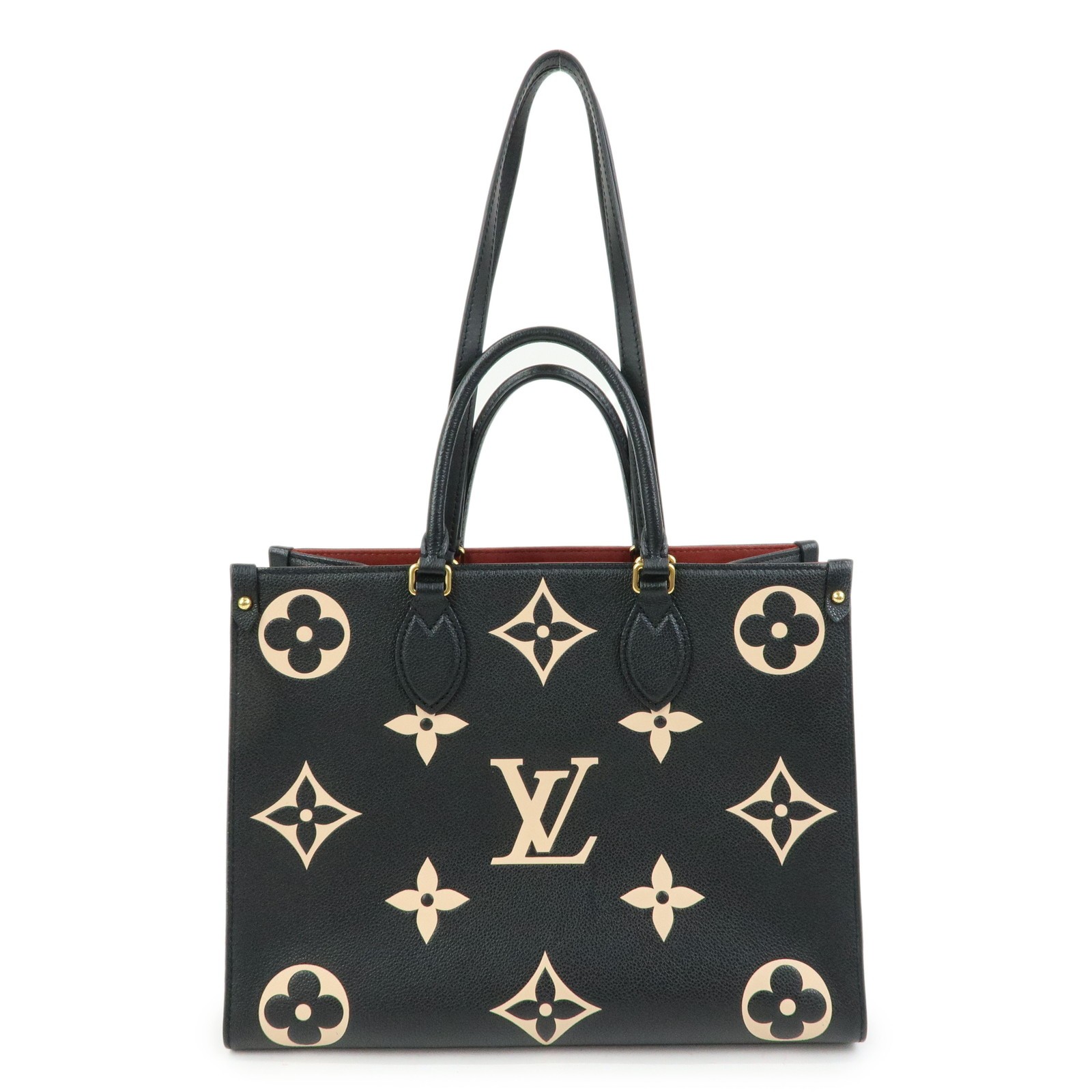 Louis Vuitton Onthego Bicolor Monogram Empreinte Giant Black Leather Tote Bag Bag (Pre-Owned)