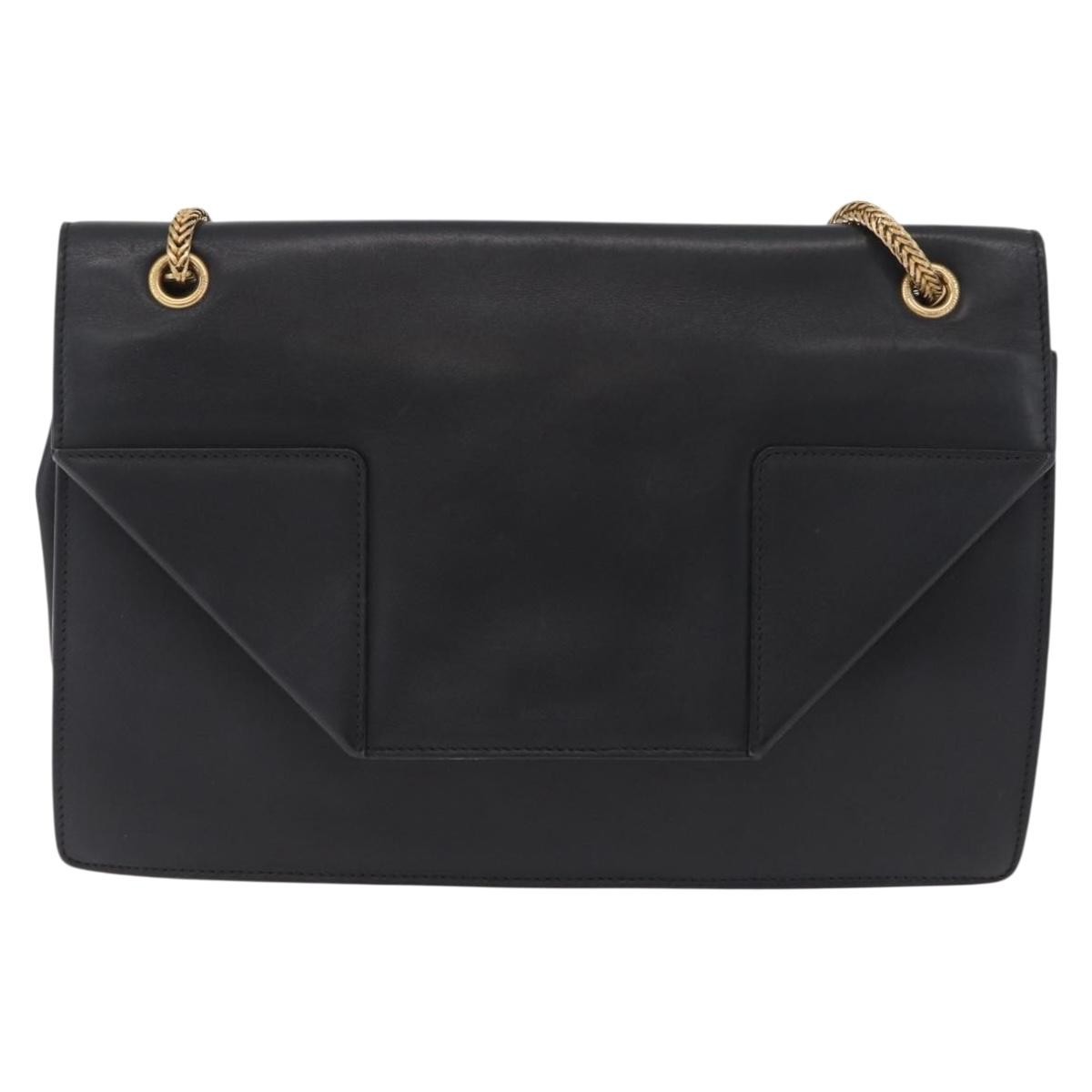 Saint Laurent Betty Leather Black Leather Handbag (Pre-Owned)