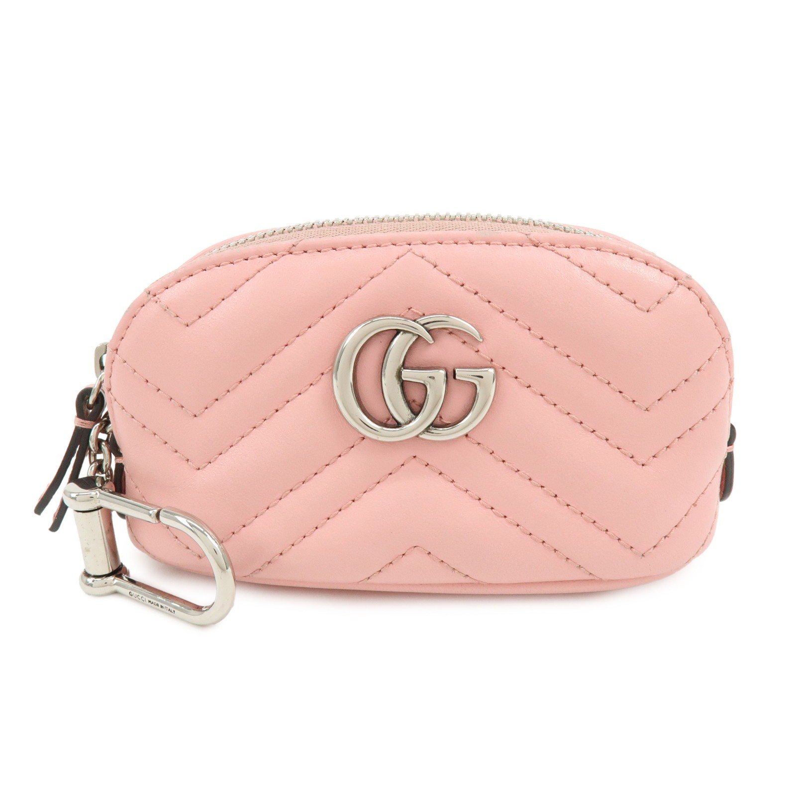 Gucci Gg Marmont Key Matelasse Leather Pink Leather Clutche & Pouche Bag (Pre-Owned)