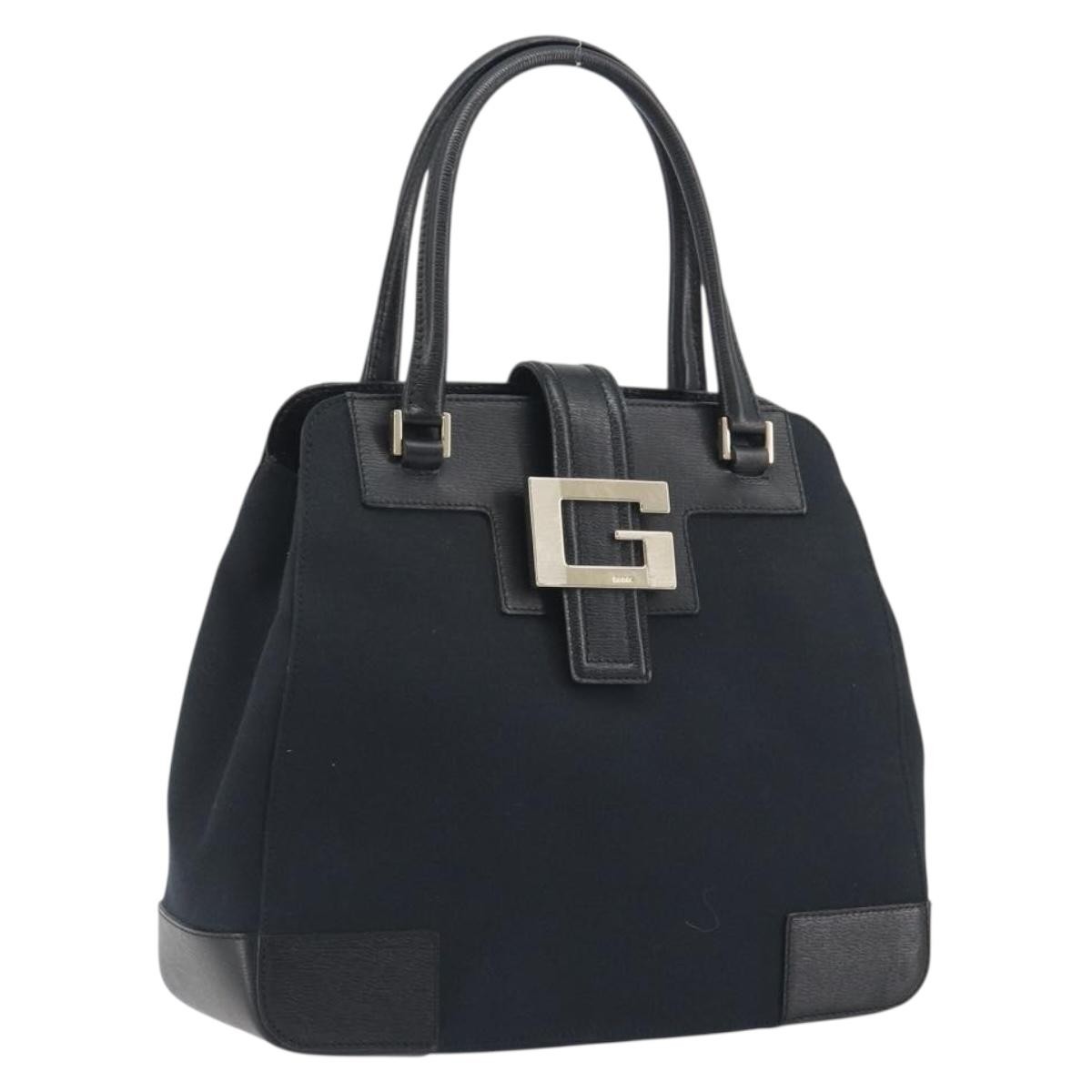Gucci Vintage G Hobo Gg Canvas And Leather Black Canvas Shoulder Bag Bag (Pre-Owned)
