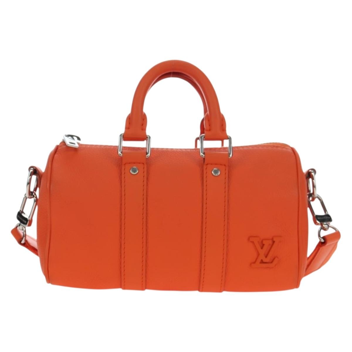 Louis Vuitton City Keepall Limited Edition Aerogram Leather Orange Leather Travel Bag Bag (Pre-Owned)