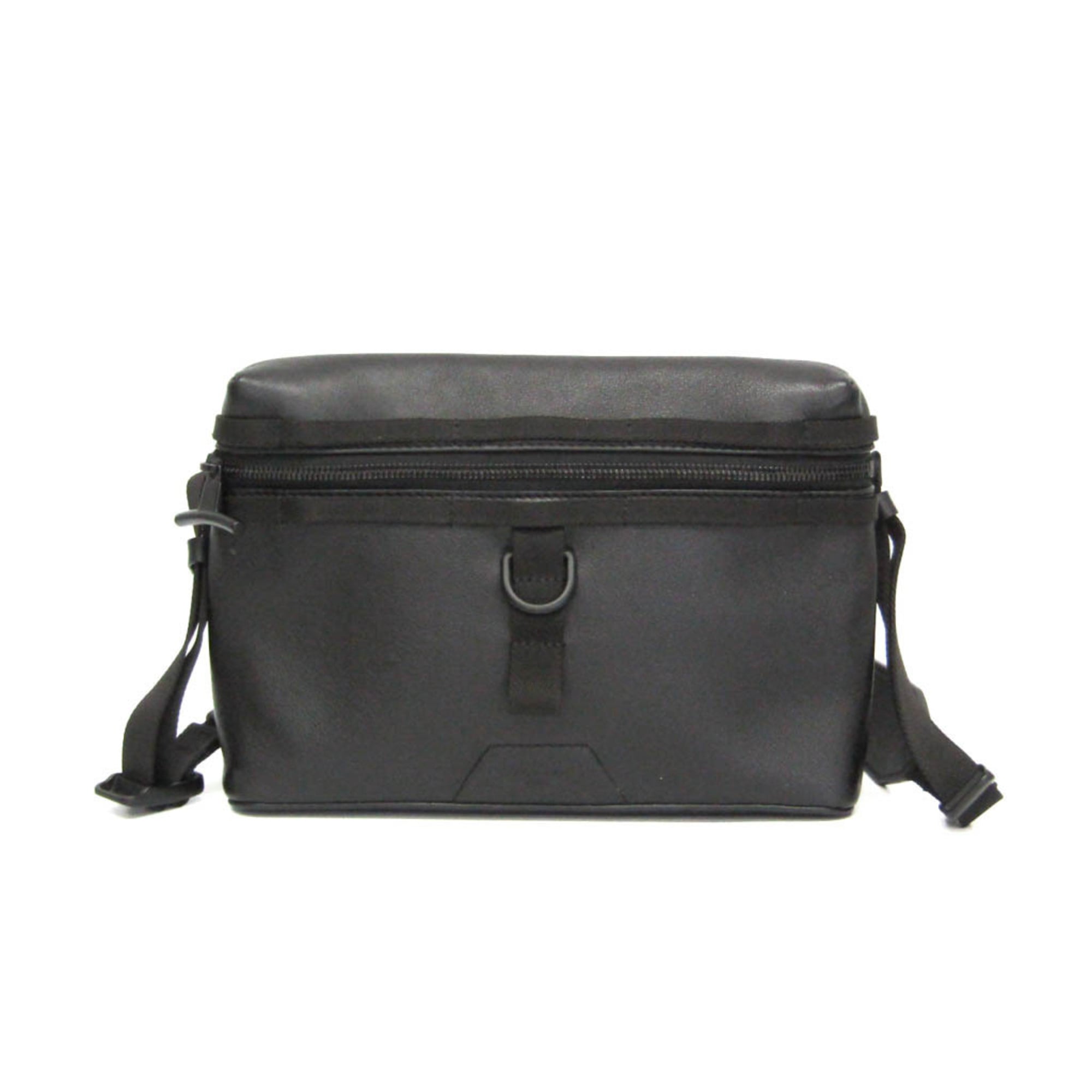 Louis Vuitton Messenger Dark Infinity Leather With Monogram Eclipse Glaze Canvas Black Leather Shoulder Bag Bag (Pre-Owned)