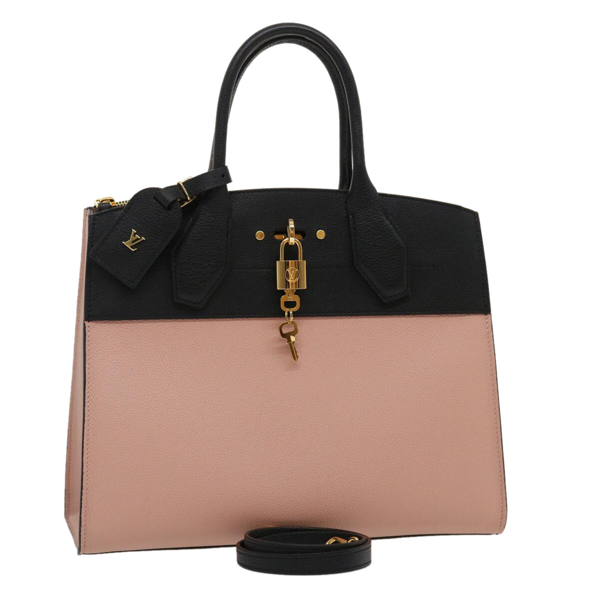 Louis Vuitton City Steamer Leather Pink Leather Handbag (Pre-Owned)