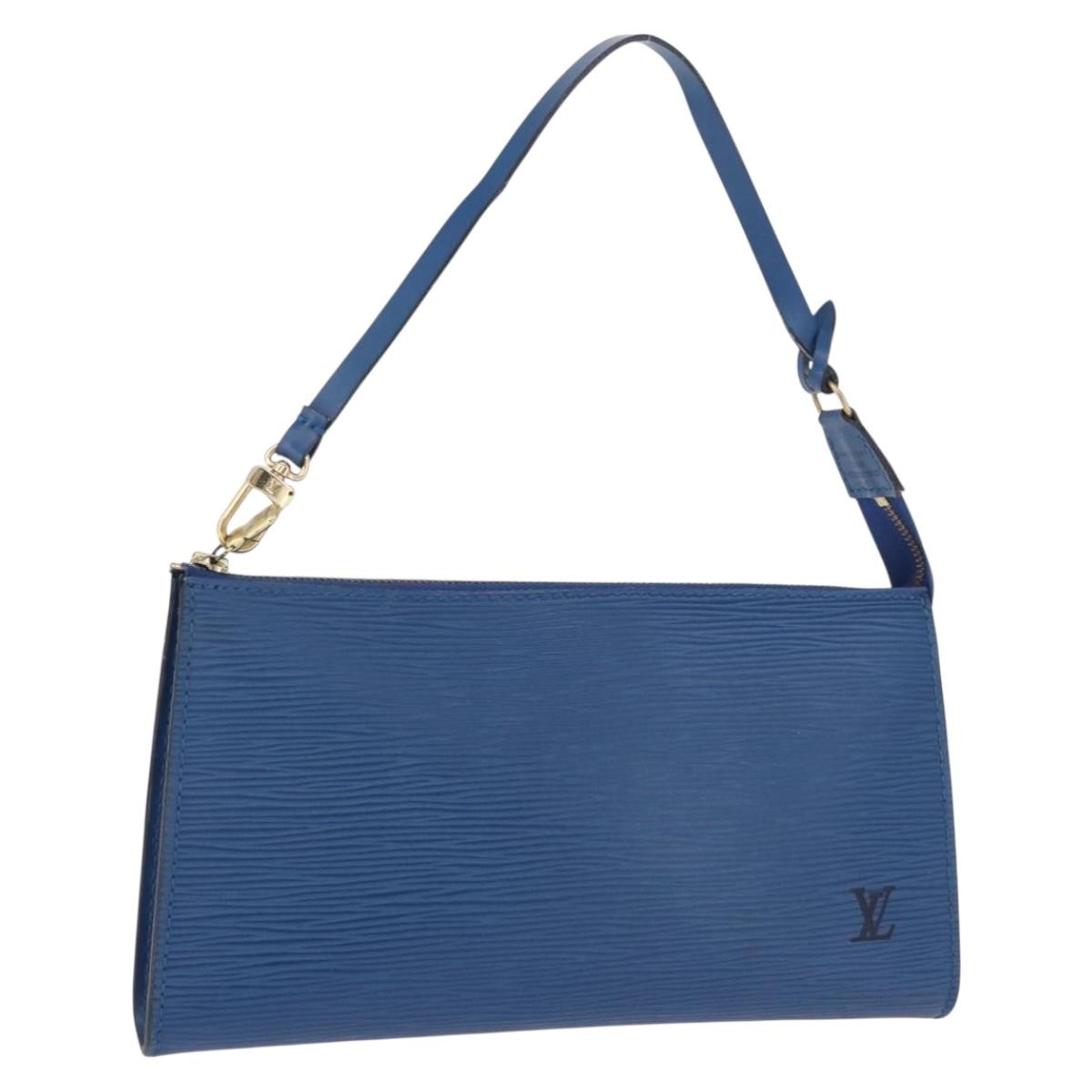 Louis Vuitton Pochette Accessoires Epi Leather Blue Leather Clutche & Pouche Bag (Pre-Owned)