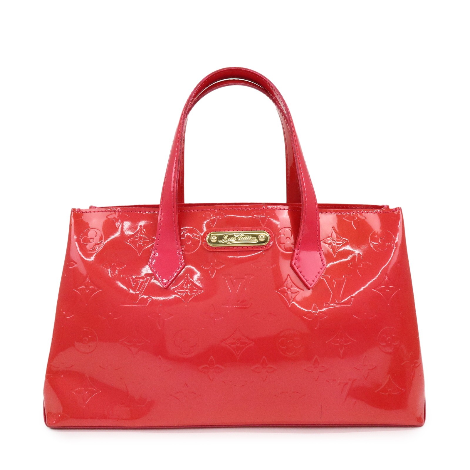 Louis Vuitton Wilshire Monogram Vernis Pink Patent_Leather Handbag (Pre-Owned)