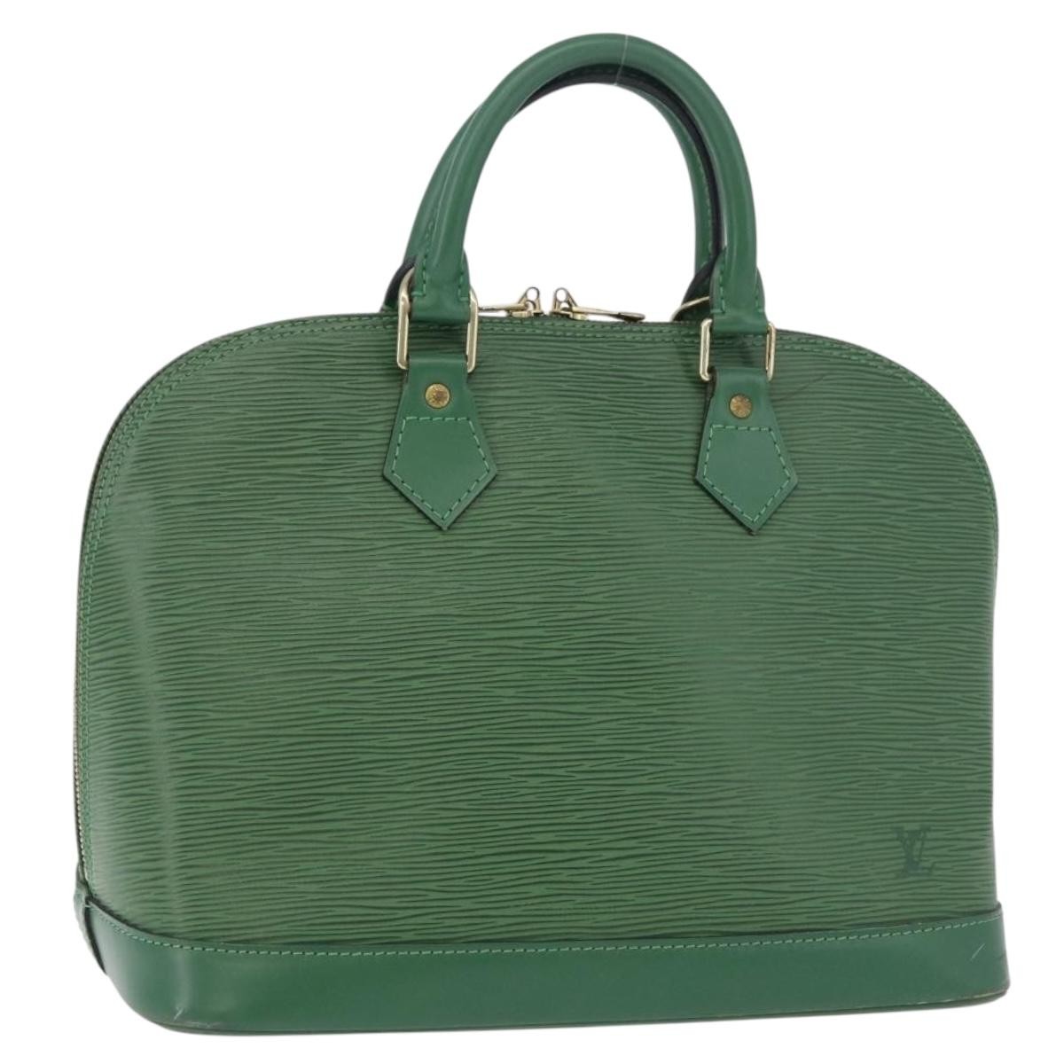 Louis Vuitton Alma Yayoi Kusama Infinity Dots Epi Leather Green Leather Handbag (Pre-Owned)