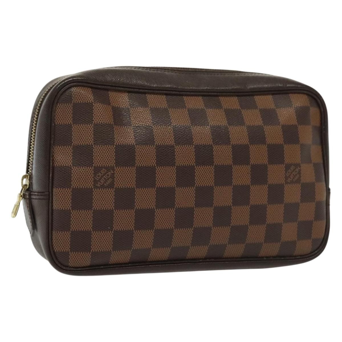Louis Vuitton Trousse Toiletry Damier Canvas Brown Canvas Toiletry Case Accessory (Pre-Owned)