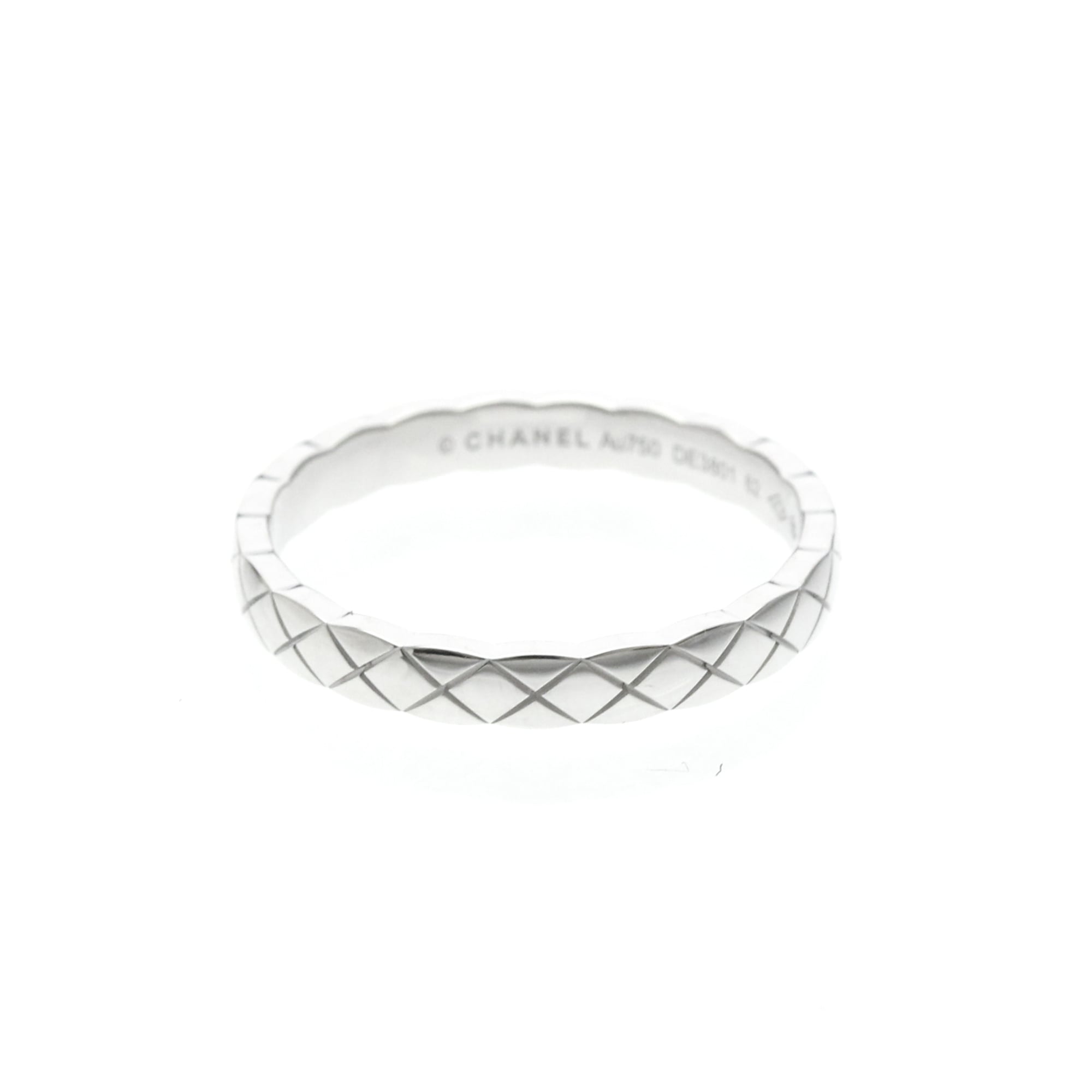 Chanel Coco Crush 18K White Gold Silver White_Gold Ring Jewelry (Pre-Owned)