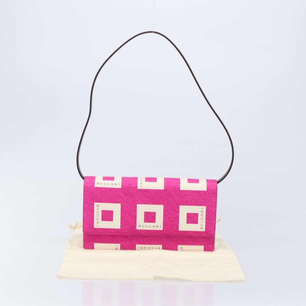 Bvlgari Clutch Canvas And Leather Pink Canvas Clutche & Pouche Bag (Pre-Owned)