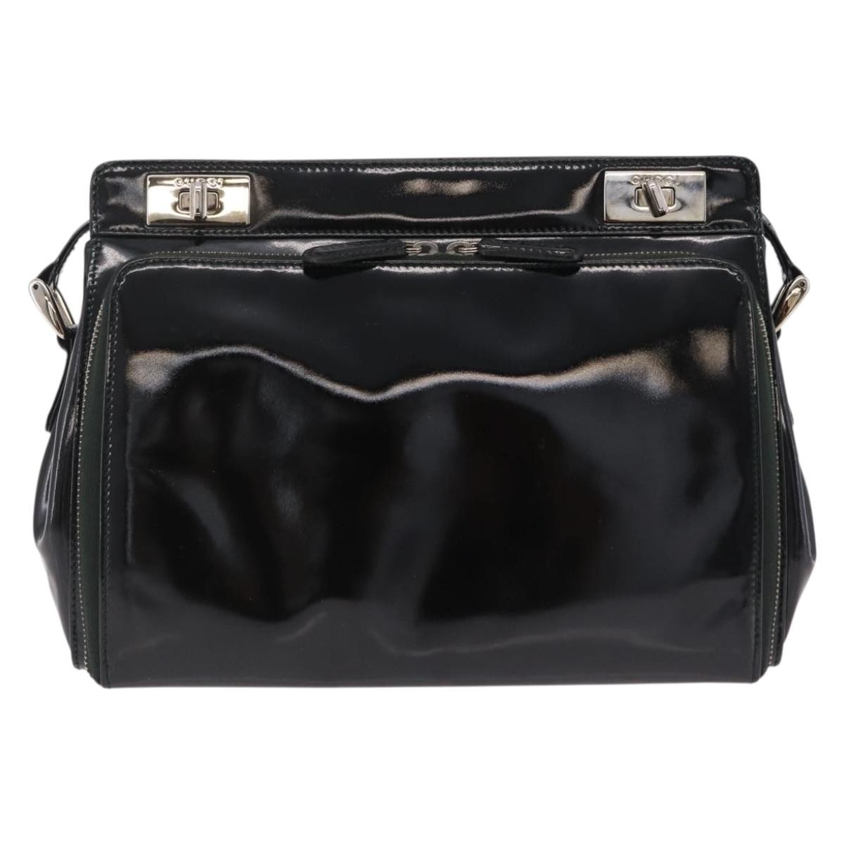 Gucci Shoulder Patent Leather Black Patent_Leather Shoulder Bag Bag (Pre-Owned)