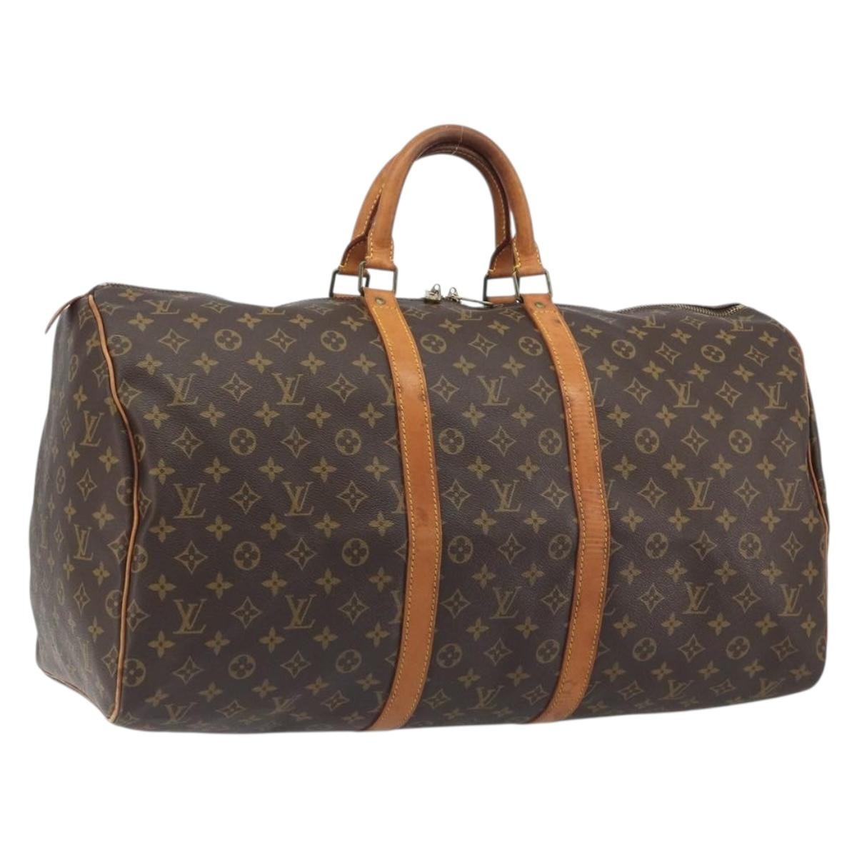 Louis Vuitton Keepall Monogram Canvas Brown Canvas Travel Bag Bag (Pre-Owned)