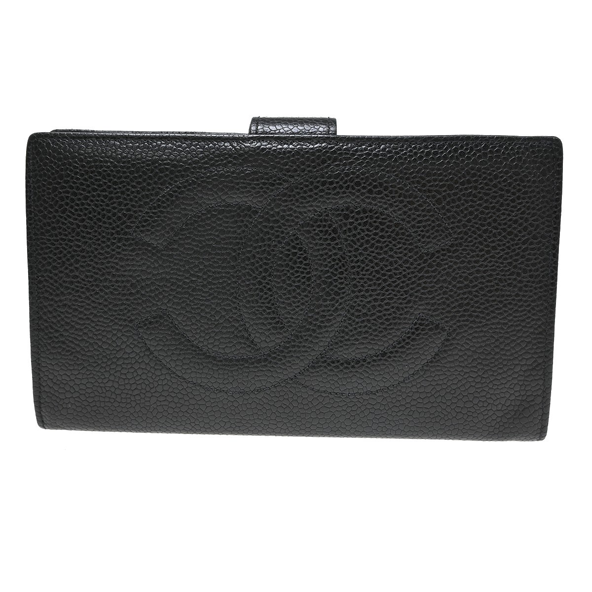 Chanel Timeless Cc French Caviar Black Leather Wallets Accessory (Pre-Owned)
