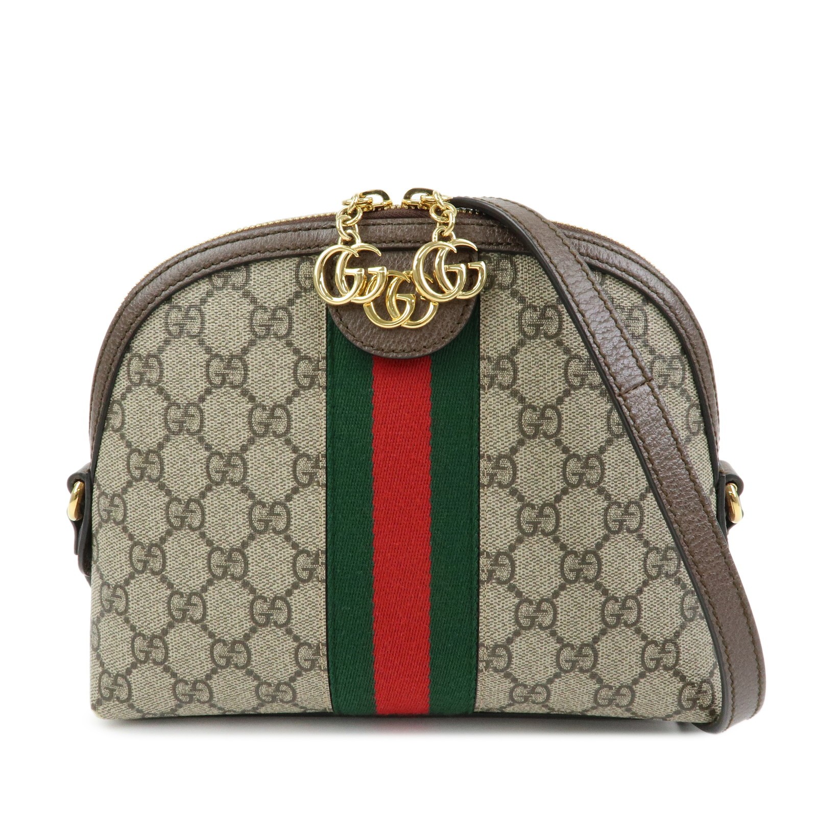 Gucci Ophidia Dome Gg Coated Canvas Beige Canvas Shoulder Bag Bag (Pre-Owned)