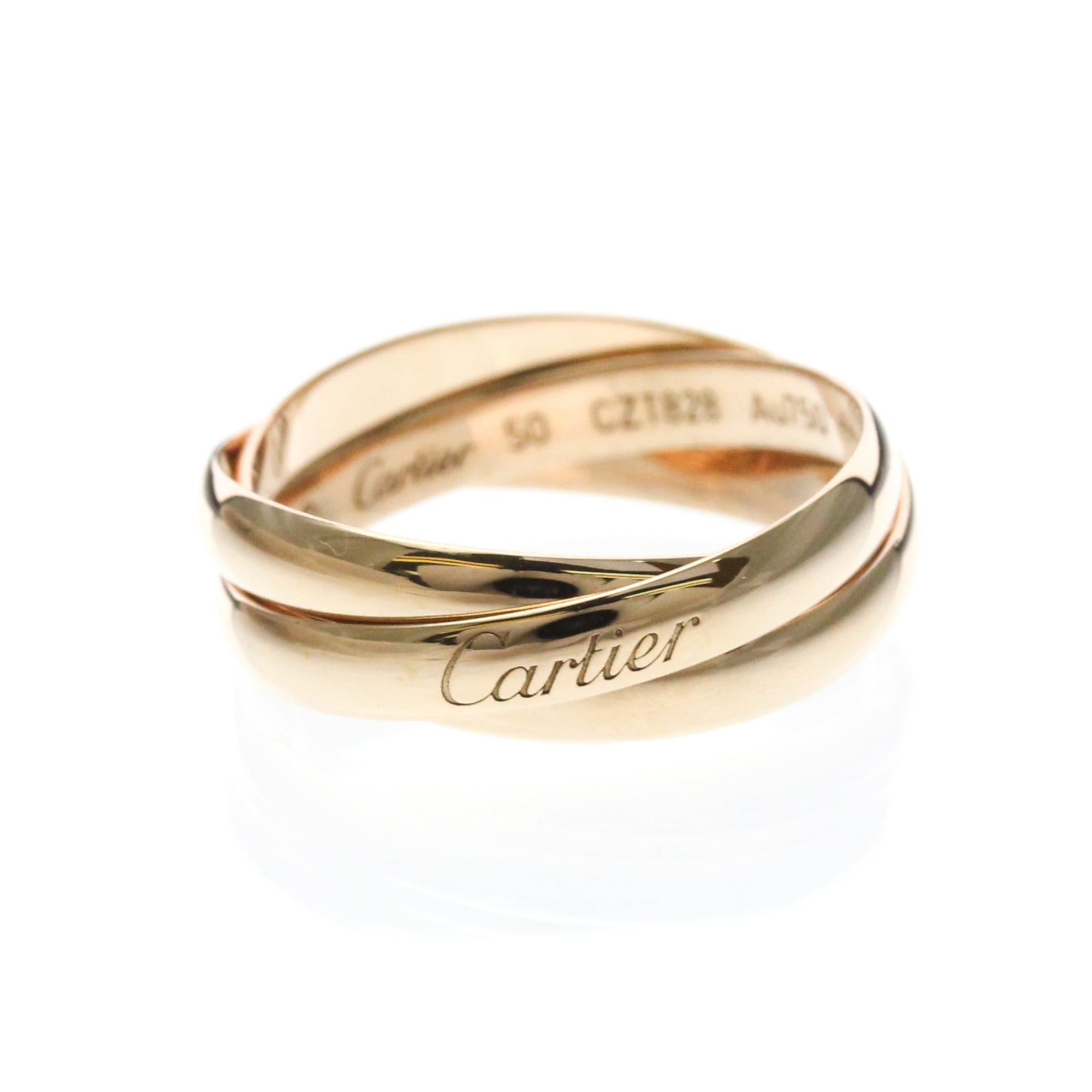 Cartier Trinity 18K Rose Gold Gold Gold Ring Jewelry (Pre-Owned)