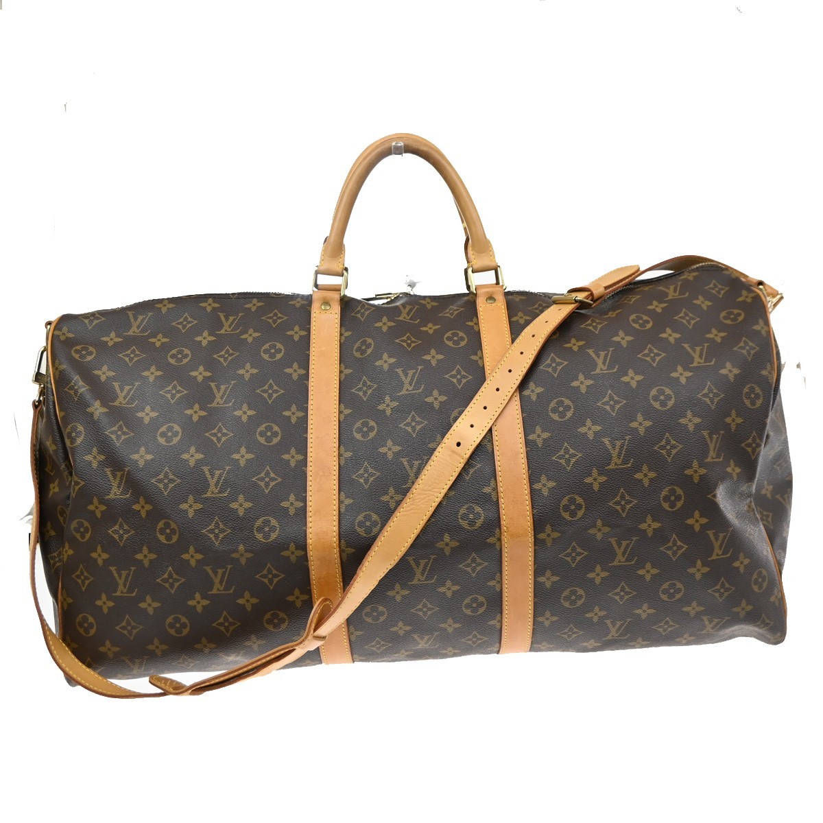 Louis Vuitton Keepall Bandouliere Monogram Canvas Brown Canvas Travel Bag Bag (Pre-Owned)