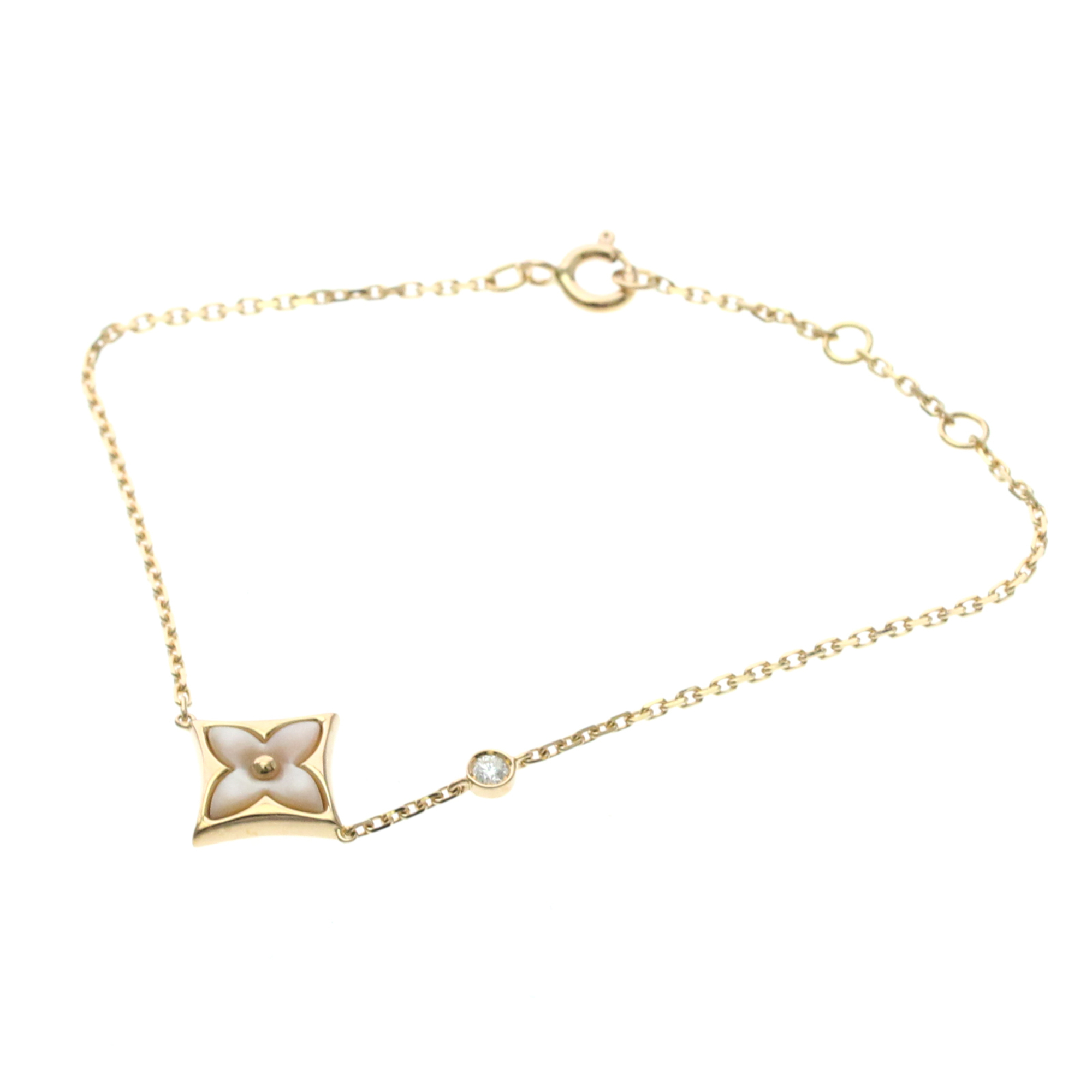 Louis Vuitton Color Blossom Bb Star 18K Rose Gold With Mother Of Pearl And Diamond Gold Pink_Gold Bracelet Jewelry (Pre-Owned)