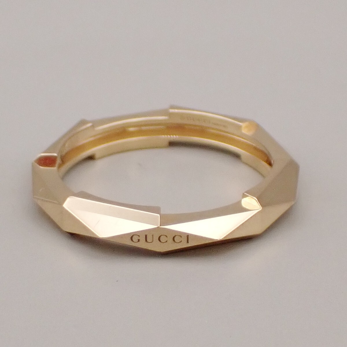 Gucci Link To Love Studded 18K Yellow Gold Gold Yellow_Gold Ring Jewelry (Pre-Owned)