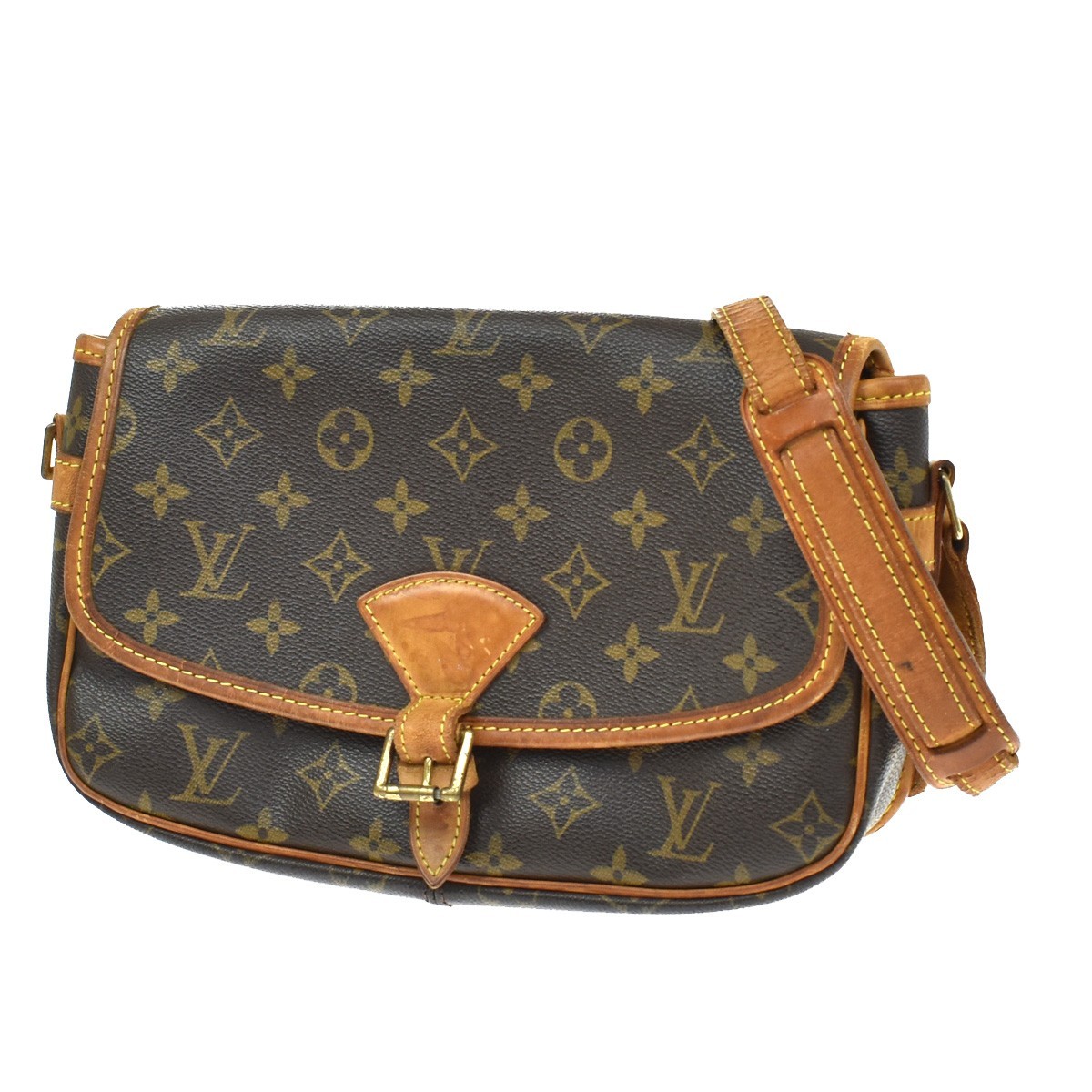 Louis Vuitton Sologne Monogram Canvas Brown Canvas Handbag (Pre-Owned)