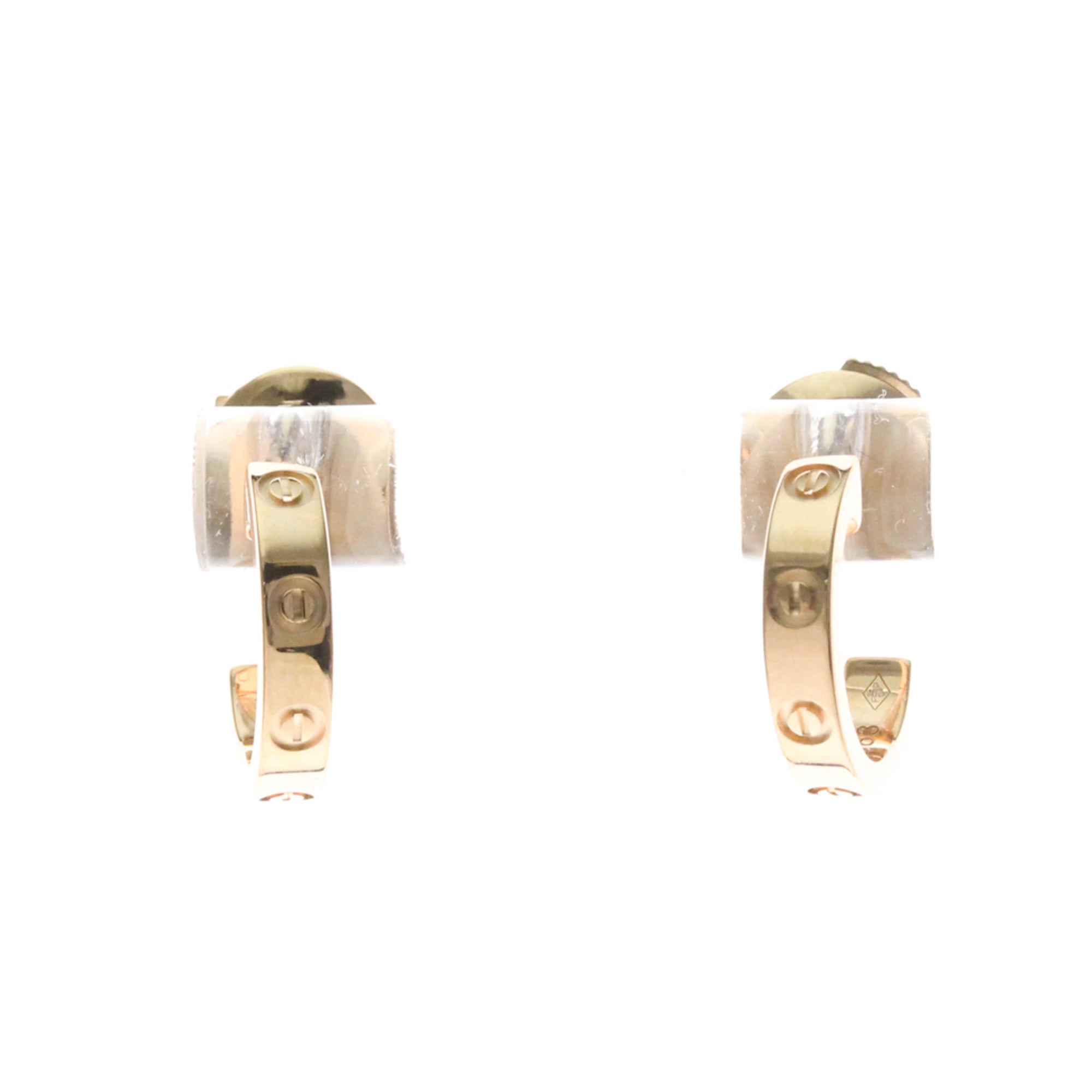 Cartier Love Hoop 18K Rose Gold Gold Pink_Gold Earrings Jewelry (Pre-Owned)