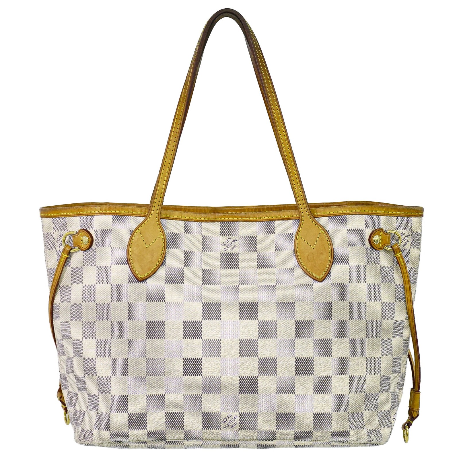 Louis Vuitton Neverfull Damier Beige Canvas Tote Bag Bag (Pre-Owned)