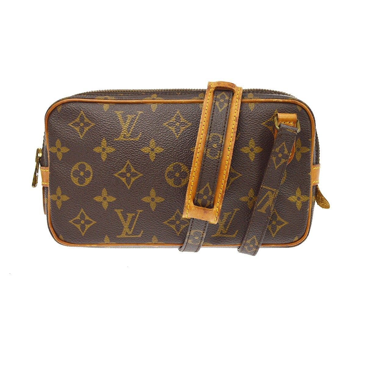Louis Vuitton Pochette Marly Bandouliere Monogram Canvas Brown Canvas Handbag (Pre-Owned)