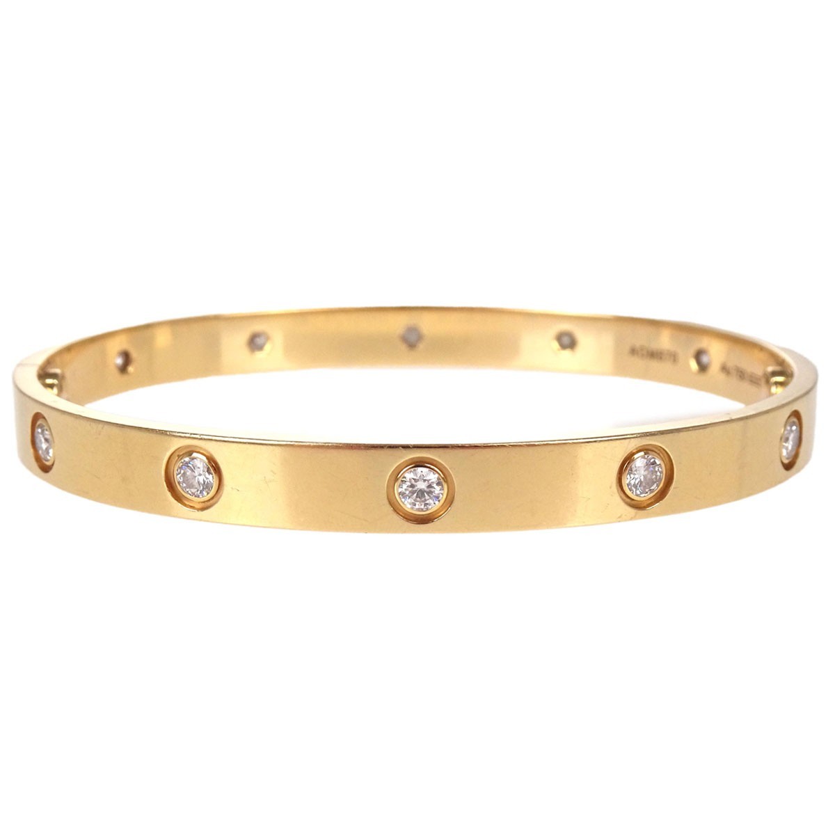 Cartier Love 18K Rose Gold And Diamonds Gold Gold Bracelet Jewelry (Pre-Owned)