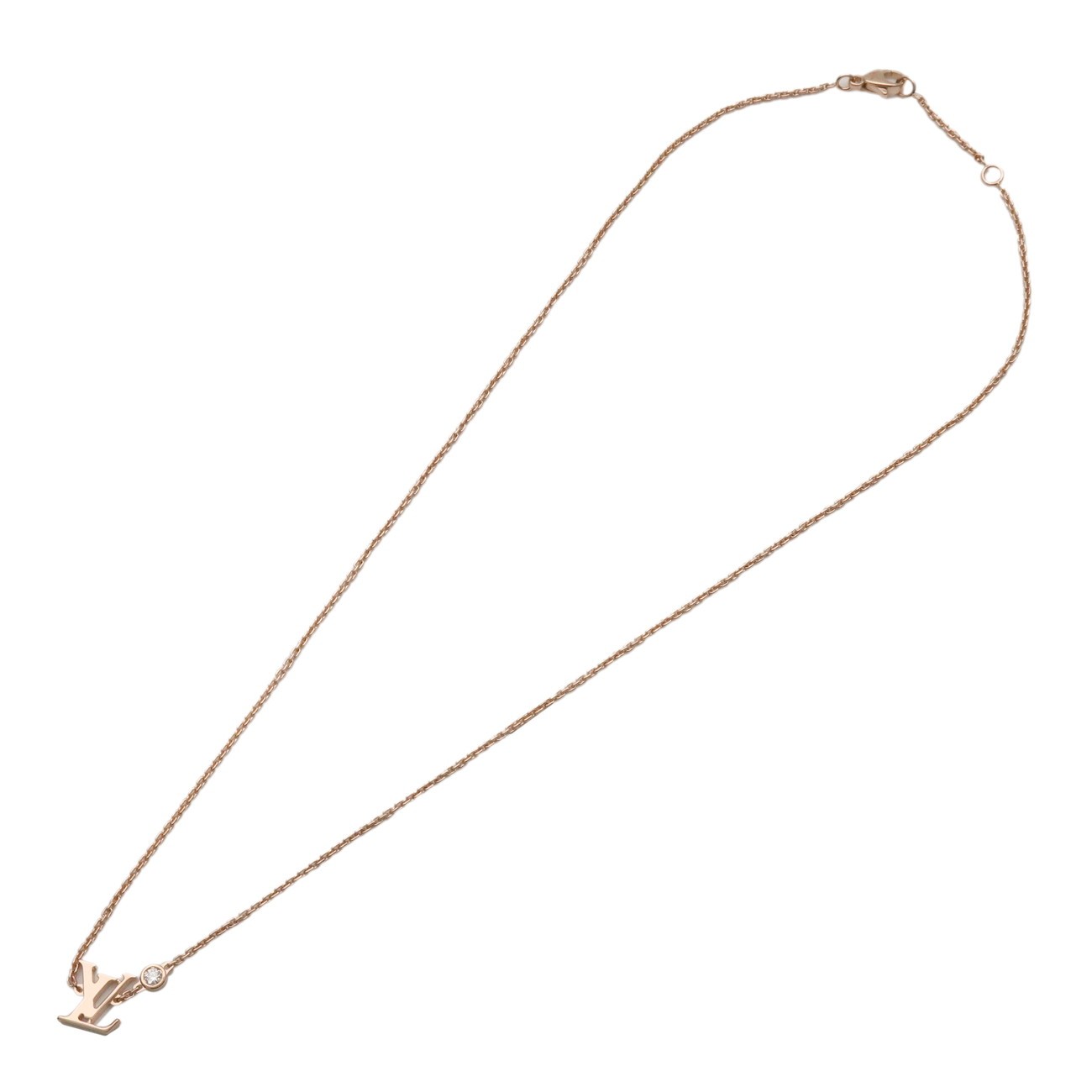 Louis Vuitton Idylle Blossom Lv Pendant 18K Rose Gold With Diamond Gold Rose_Gold Necklace Jewelry (Pre-Owned)