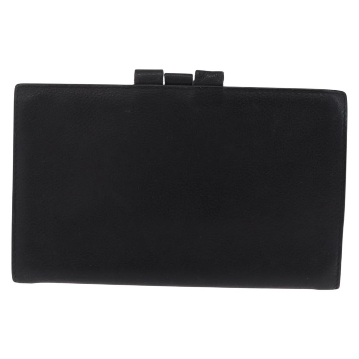 Hermes Vision Agenda Cover Leather Black Leather Briefcase Bag (Pre-Owned)