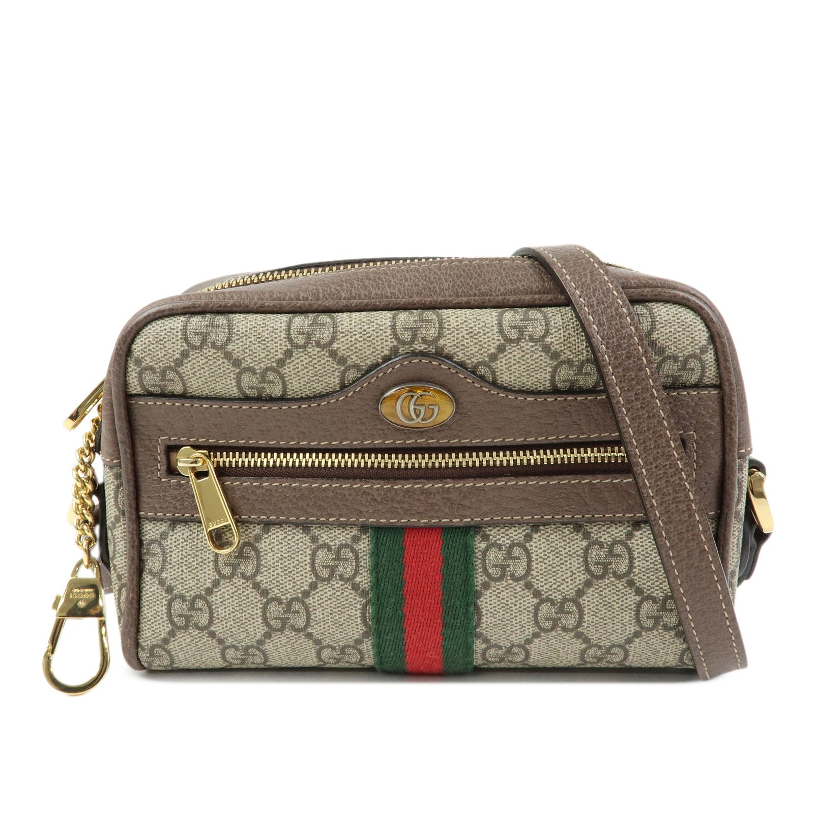 Gucci Ophidia Gg Coated Canvas Beige Canvas Shoulder Bag Bag (Pre-Owned)