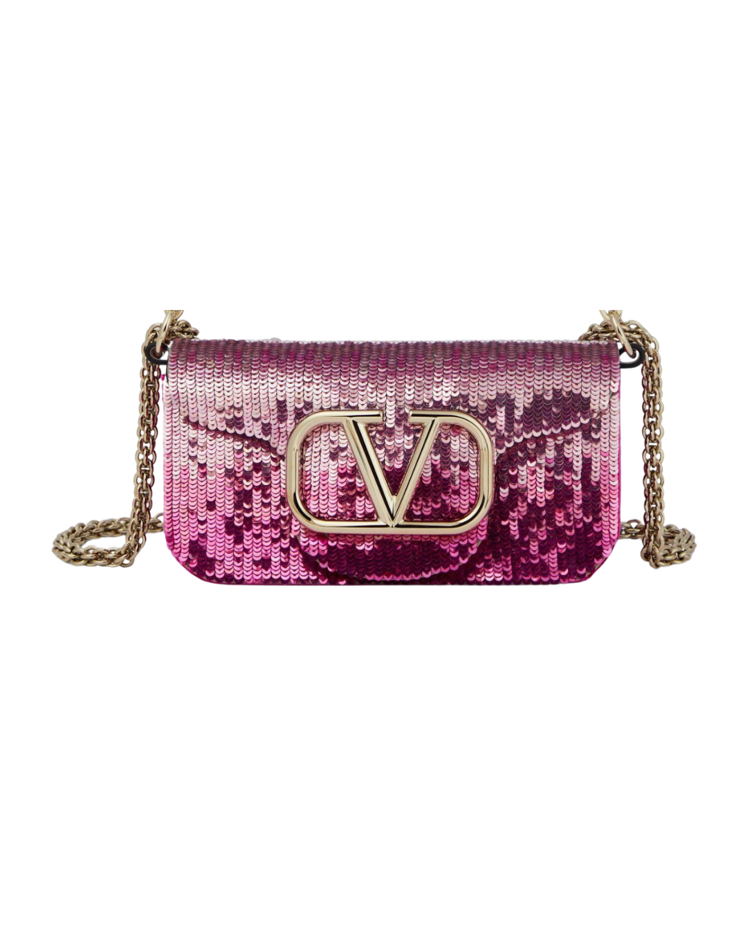 Valentino Garavani Vlogo Loco Flap Embellished Embroidered Leather Pink Satin Clutche & Pouche Bag (Pre-Owned)