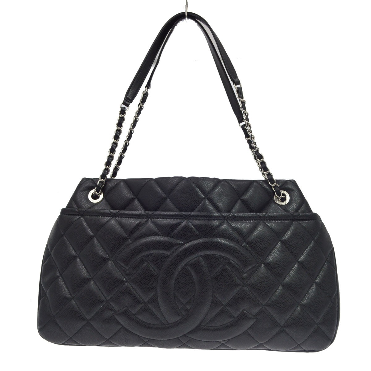 Chanel Timeless Cc Soft Caviar Black Leather Tote Bag Bag (Pre-Owned)