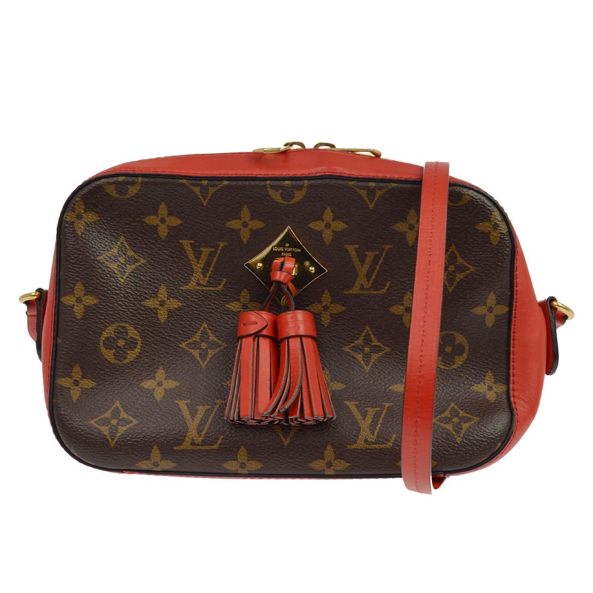 Louis Vuitton Saintonge Monogram Canvas With Leather Brown Canvas Handbag (Pre-Owned)