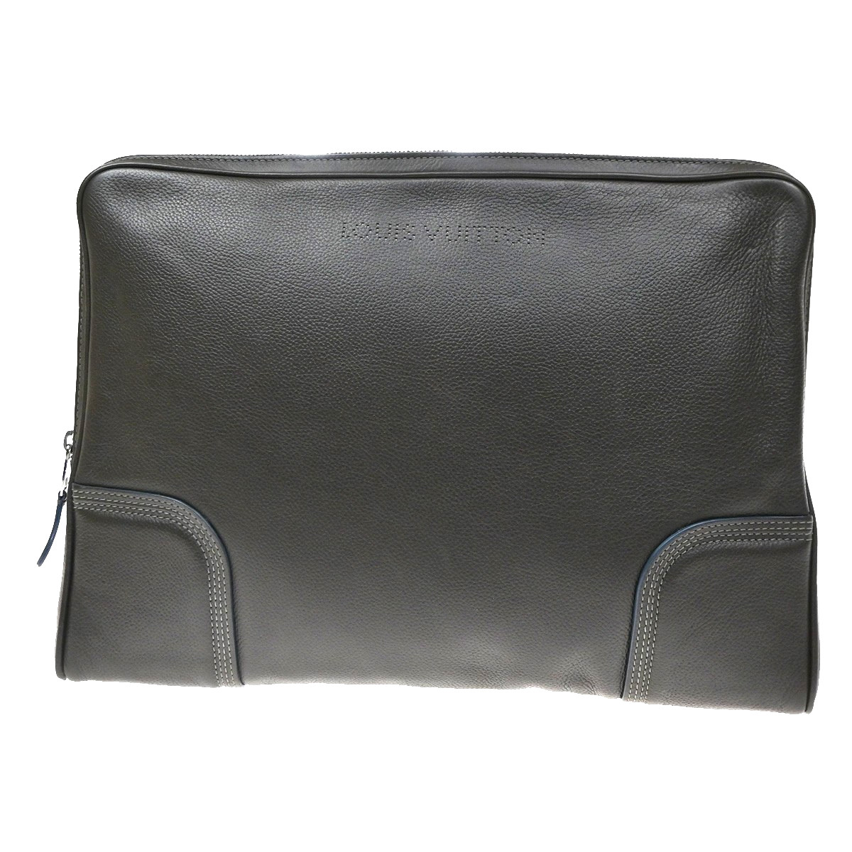 Louis Vuitton Laptop Sleeve Leather Brown Leather Briefcase Bag (Pre-Owned)