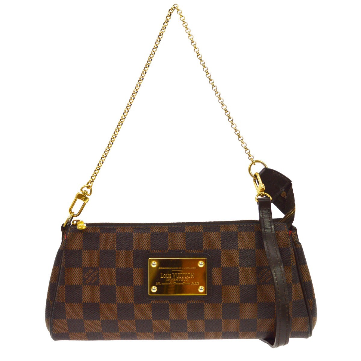 Louis Vuitton Eva Damier Brown Canvas Handbag (Pre-Owned)