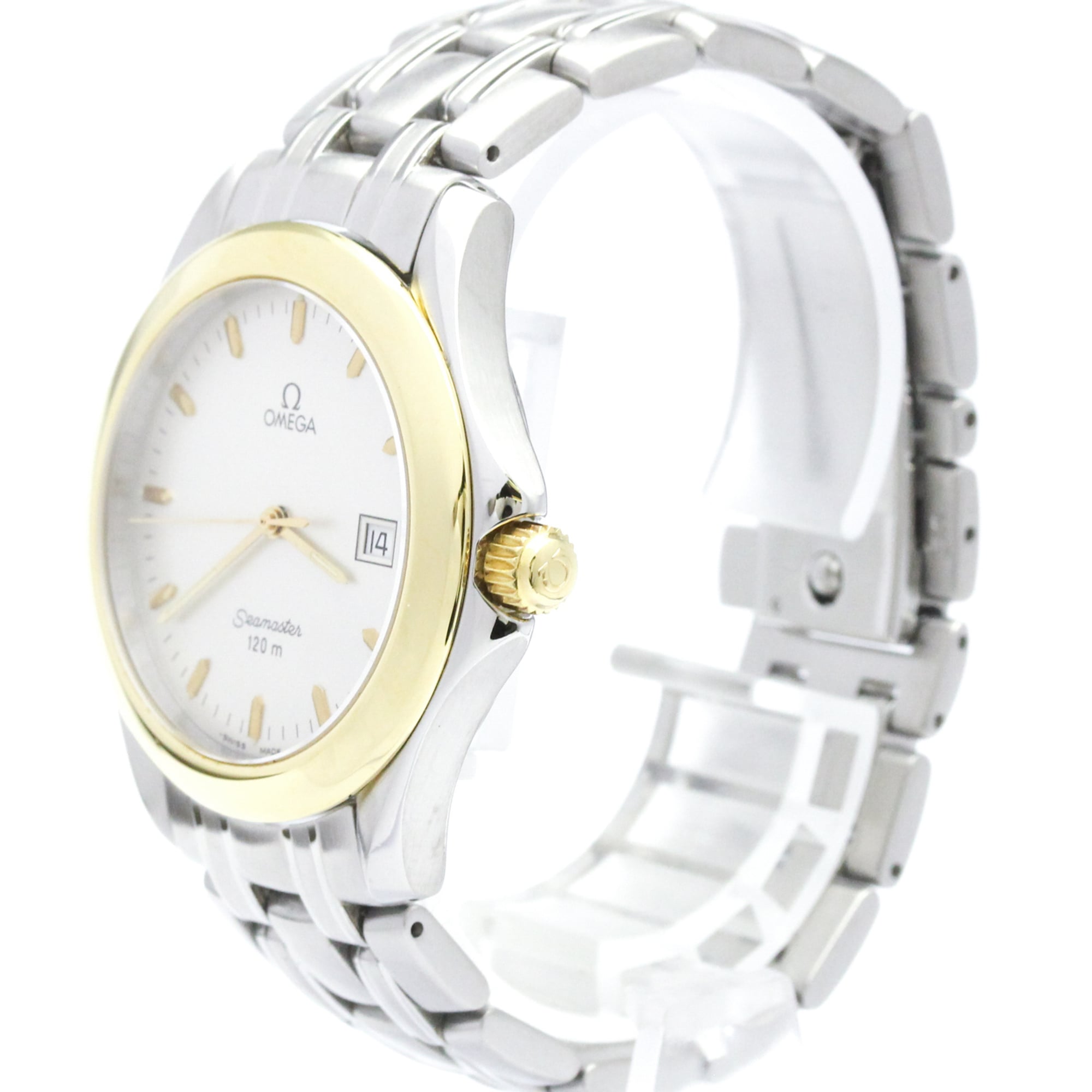 Omega Seamaster 120M Quartz Stainless Steel And 18K Yellow Gold Watch (Pre-Owned)