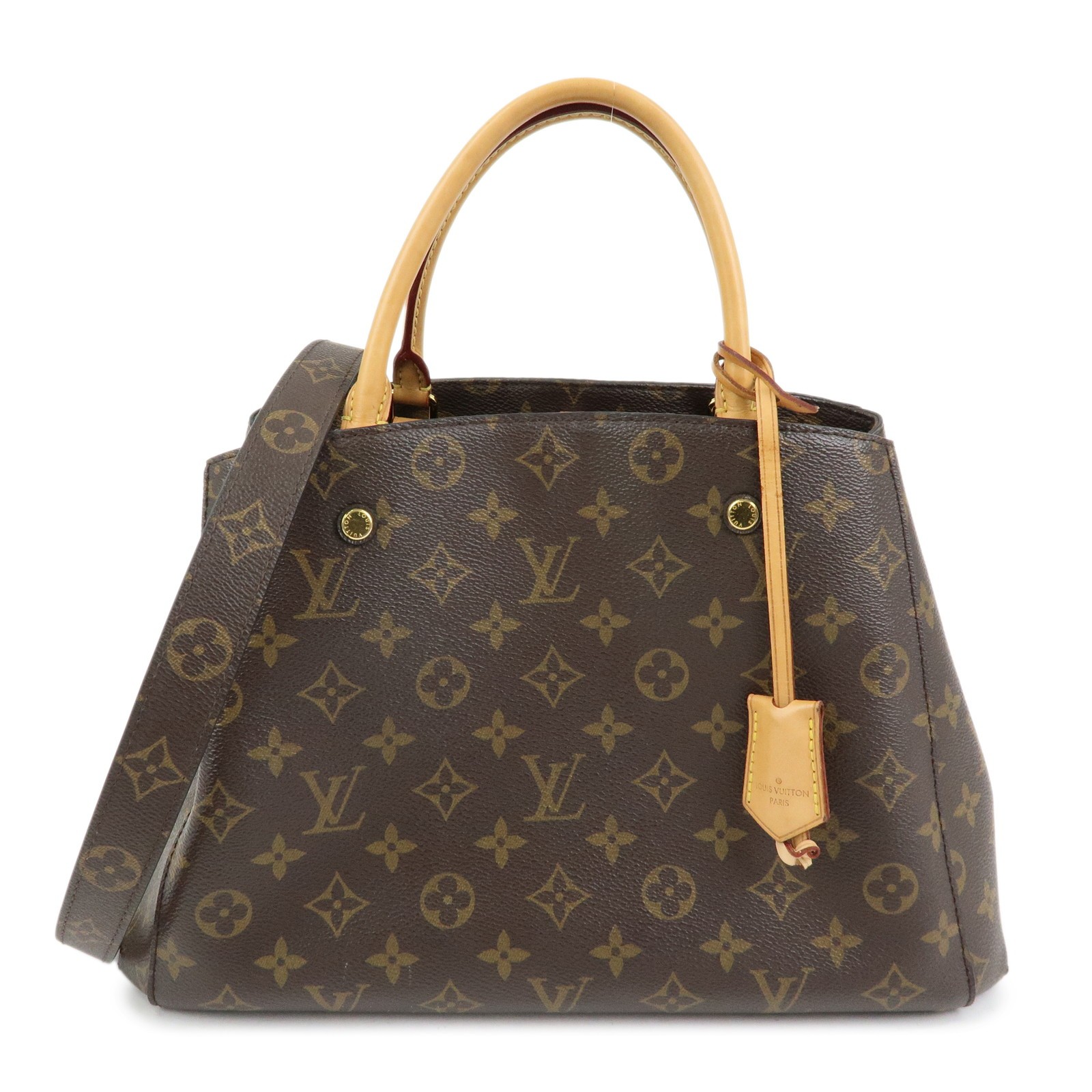 Louis Vuitton Montaigne Monogram Canvas Brown Canvas Handbag (Pre-Owned)
