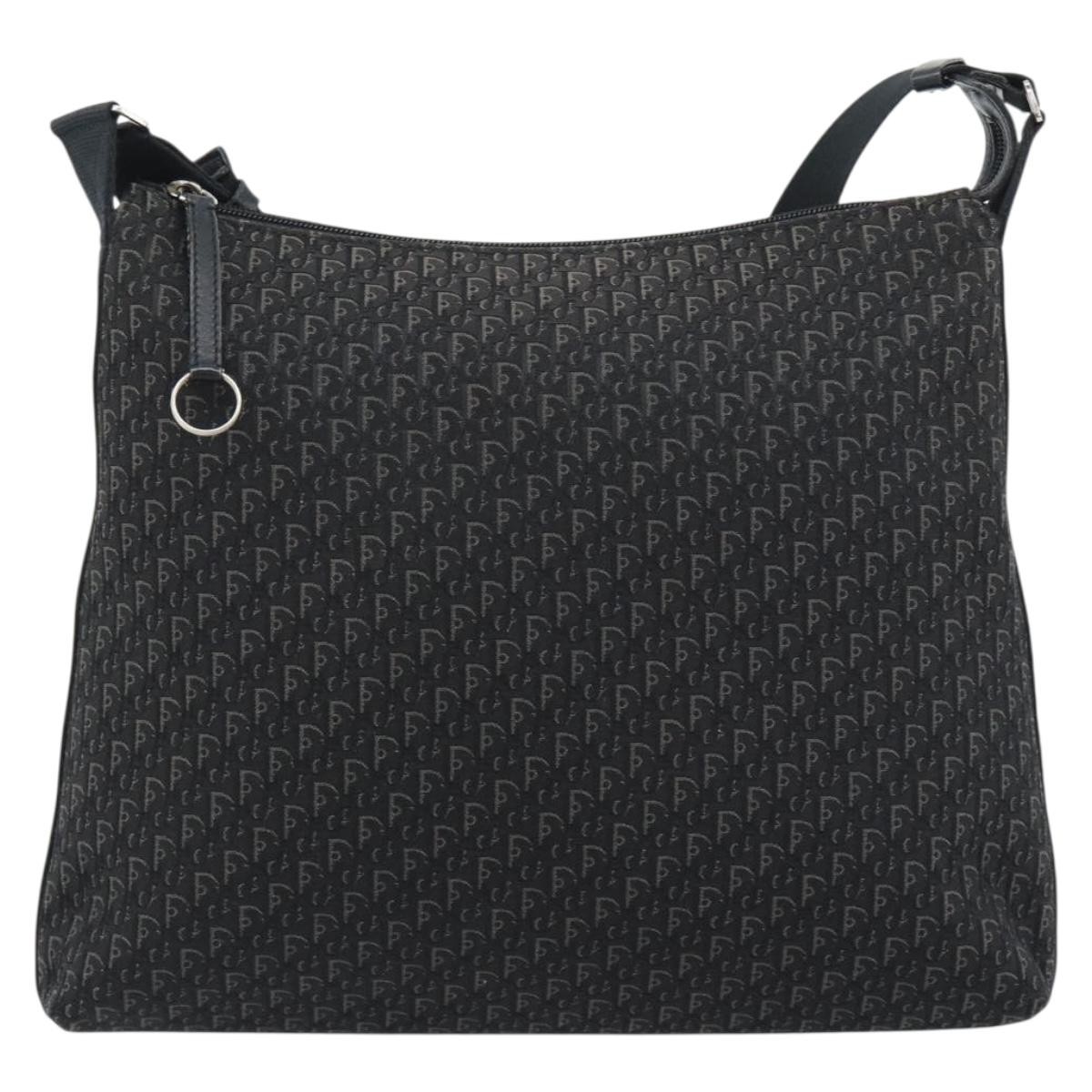 Christian Dior Vintage Trotter Canvas Black Canvas Crossbody Bag Bag (Pre-Owned)