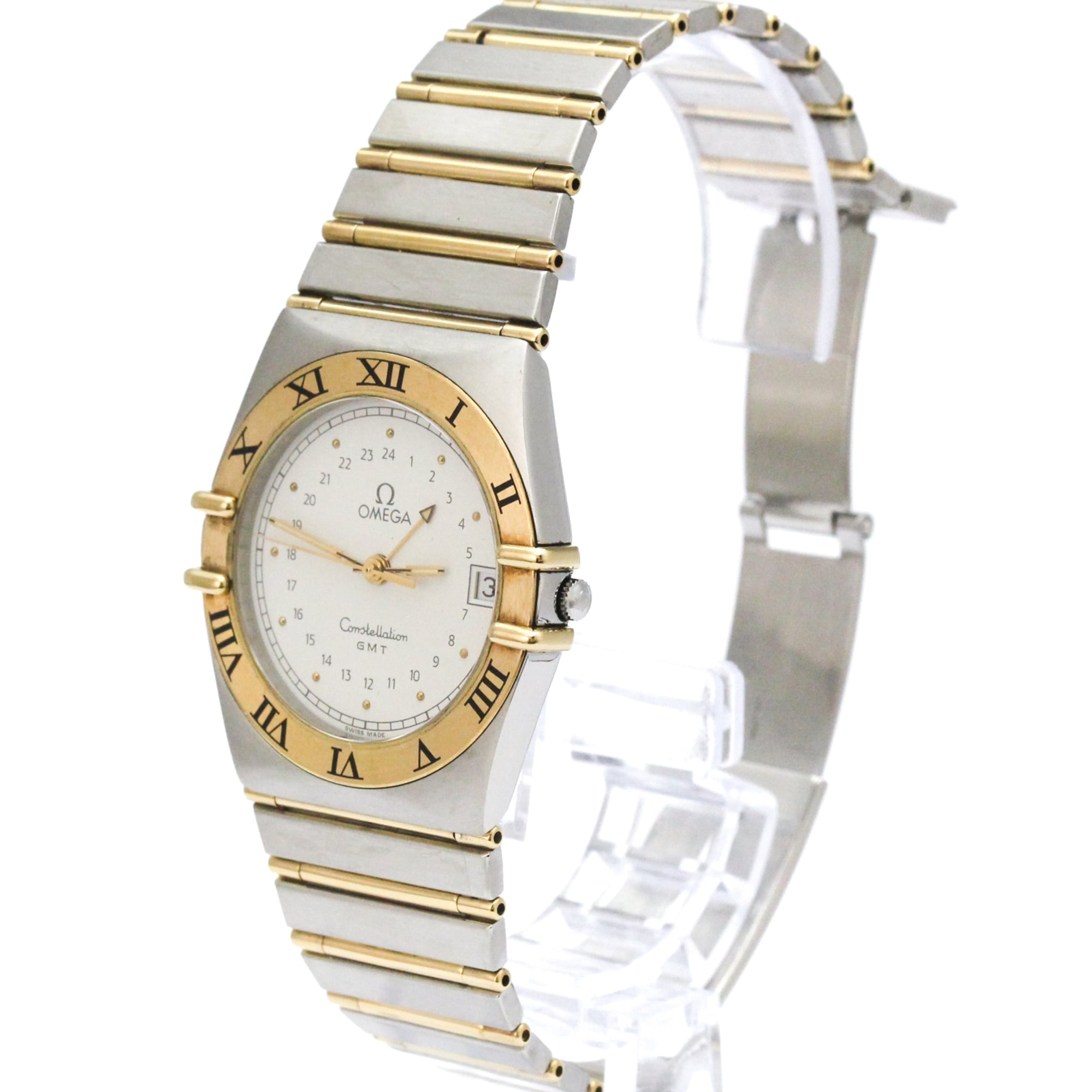 Omega Constellation Gmt Stainless Steel And Yellow Gold (18K) Watch (Pre-Owned)