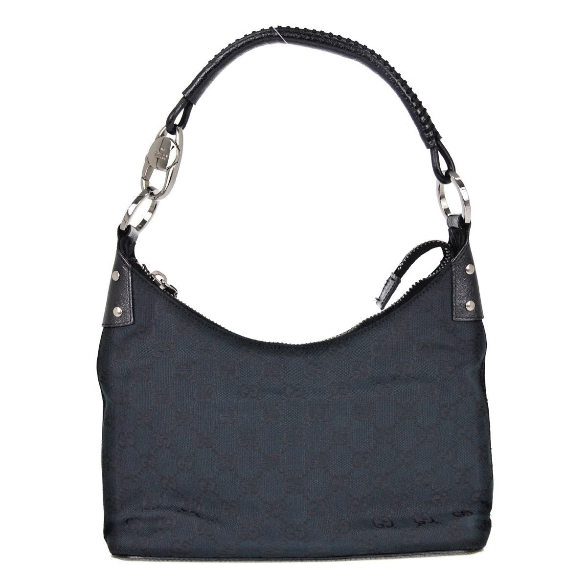 Gucci Vintage Hobo Gg Canvas Black Canvas Shoulder Bag Bag (Pre-Owned)