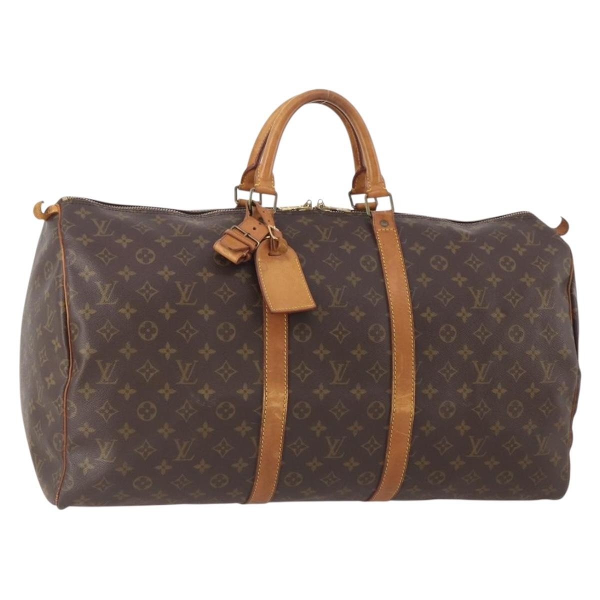 Louis Vuitton Keepall Monogram Canvas Brown Canvas Travel Bag Bag (Pre-Owned)